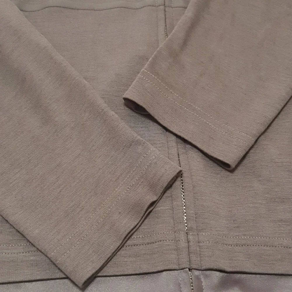 St. John Tan Stripe Top and Sweater Set
